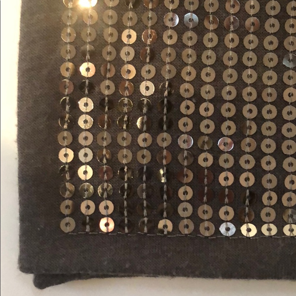 Aqua Gray Flat Sequin Scarf - Picture 3 of 5
